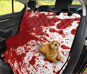 Red Blood Stains Print Pet Car Back Seat Cover