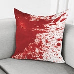 Red Blood Stains Print Pillow Cover