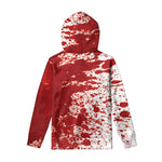 Red Blood Stains Print Pullover Hoodie