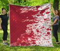 Red Blood Stains Print Quilt