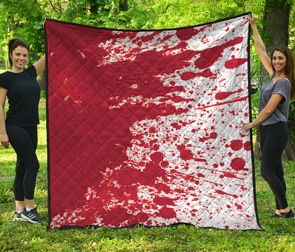 Red Blood Stains Print Quilt
