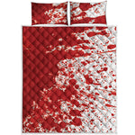 Red Blood Stains Print Quilt Bed Set