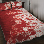 Red Blood Stains Print Quilt Bed Set