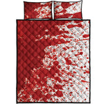Red Blood Stains Print Quilt Bed Set