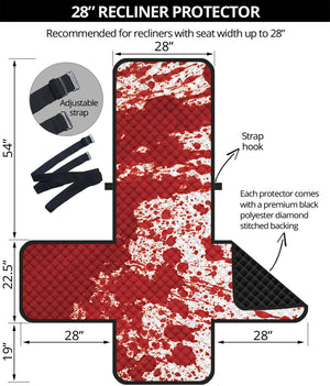 Red Blood Stains Print Recliner Protector