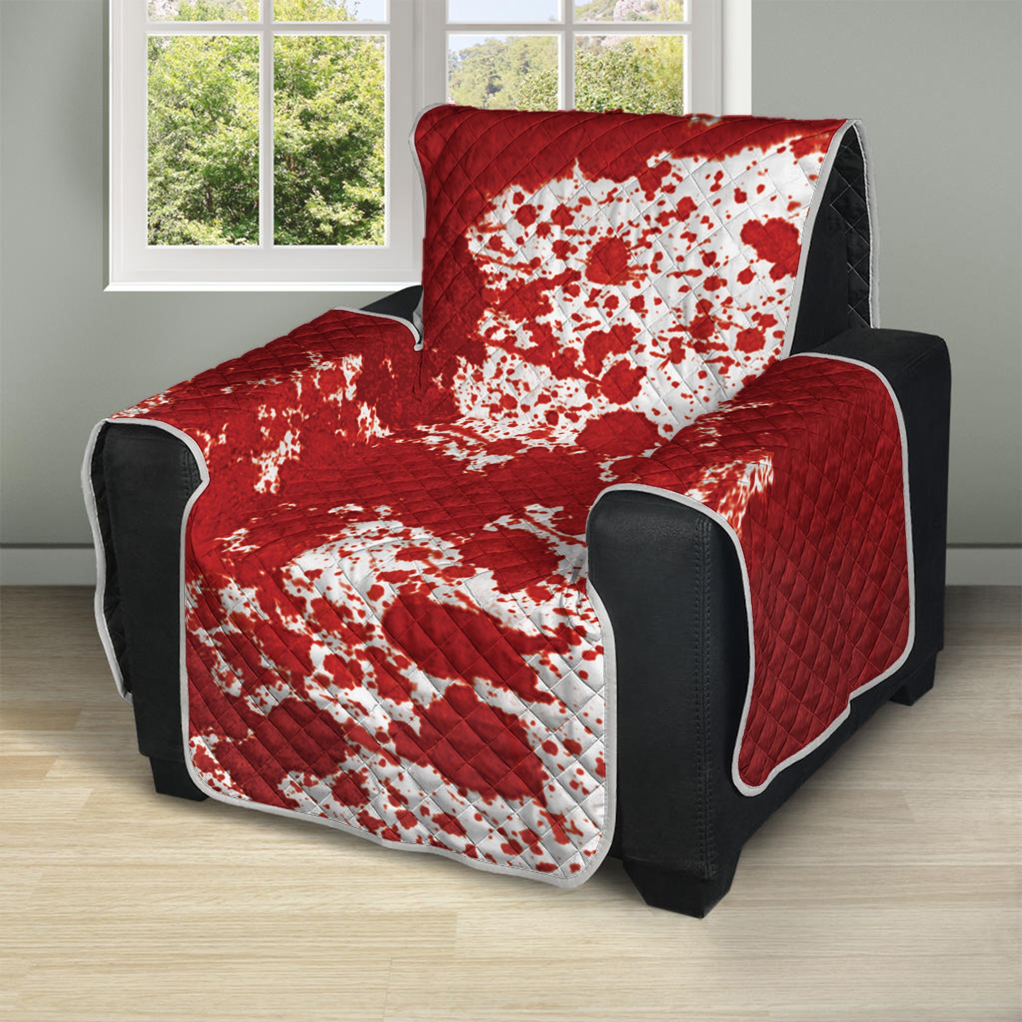 Red Blood Stains Print Recliner Protector