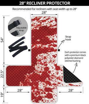 Red Blood Stains Print Recliner Protector