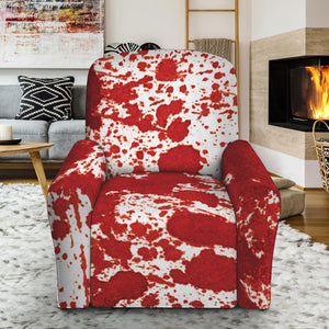 Red Blood Stains Print Recliner Slipcover