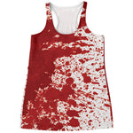 Red Blood Stains Print Women's Racerback Tank Top