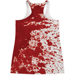 Red Blood Stains Print Women's Racerback Tank Top