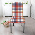 Red Blue And Beige Madras Plaid Print Dining Chair Slipcover