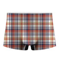 Red Blue And Beige Madras Plaid Print Men's Boxer Briefs