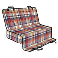 Red Blue And Beige Madras Plaid Print Pet Car Back Seat Cover