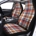 Red Blue And Beige Madras Plaid Print Universal Fit Car Seat Covers