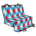 Red Blue And White Argyle Pattern Print Pet Car Back Seat Cover