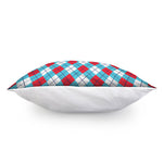 Red Blue And White Argyle Pattern Print Pillow Cover