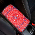 Red Blue And White Bandana Print Car Center Console Cover