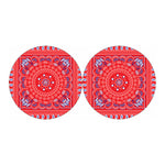Red Blue And White Bandana Print Car Coasters