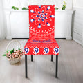 Red Blue And White Bandana Print Dining Chair Slipcover