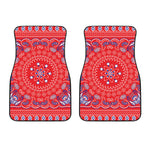 Red Blue And White Bandana Print Front Car Floor Mats