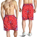 Red Blue And White Bandana Print Men's Shorts