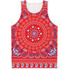 Red Blue And White Bandana Print Men's Tank Top