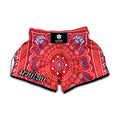 Red Blue And White Bandana Print Muay Thai Boxing Shorts