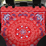 Red Blue And White Bandana Print Pet Car Back Seat Cover