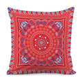 Red Blue And White Bandana Print Pillow Cover