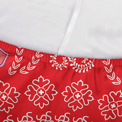 Red Blue And White Bandana Print Sofa Cover