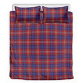 Red Blue And White Tartan Pattern Print Duvet Cover Bedding Set