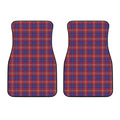 Red Blue And White Tartan Pattern Print Front Car Floor Mats