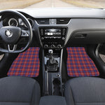 Red Blue And White Tartan Pattern Print Front Car Floor Mats