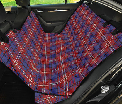Red Blue And White Tartan Pattern Print Pet Car Back Seat Cover