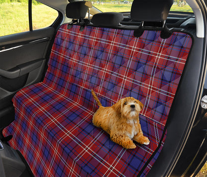Red Blue And White Tartan Pattern Print Pet Car Back Seat Cover