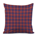 Red Blue And White Tartan Pattern Print Pillow Cover