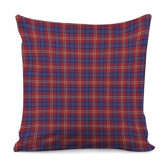 Red Blue And White Tartan Pattern Print Pillow Cover