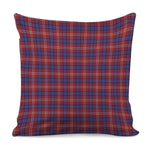 Red Blue And White Tartan Pattern Print Pillow Cover