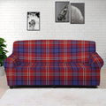 Red Blue And White Tartan Pattern Print Sofa Cover