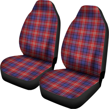Red Blue And White Tartan Pattern Print Universal Fit Car Seat Covers