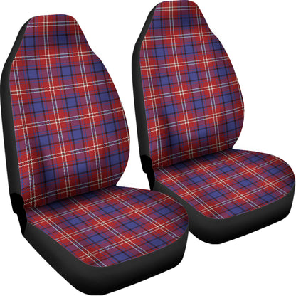 Red Blue And White Tartan Pattern Print Universal Fit Car Seat Covers