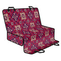 Red Boho Flower Pattern Print Pet Car Back Seat Cover