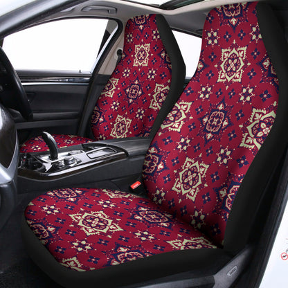 Red Boho Flower Pattern Print Universal Fit Car Seat Covers