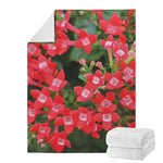 Red Bouvardia Print Blanket