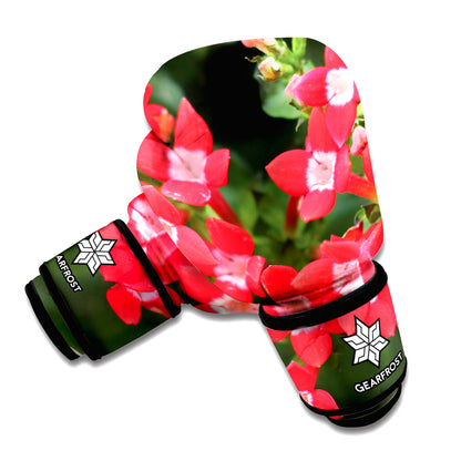 Red Bouvardia Print Boxing Gloves