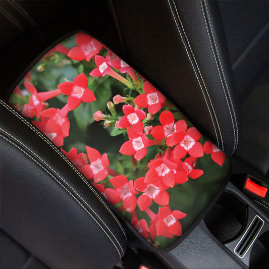 Red Bouvardia Print Car Center Console Cover