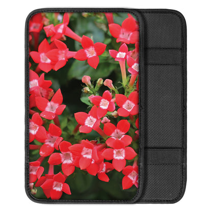 Red Bouvardia Print Car Center Console Cover