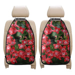Red Bouvardia Print Car Seat Organizers