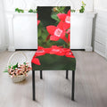Red Bouvardia Print Dining Chair Slipcover