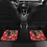 Red Bouvardia Print Front and Back Car Floor Mats